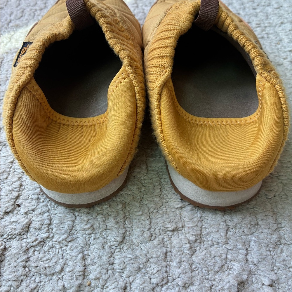 Teva Women’s Mustard Yellow Slip-On Quilted Flats
